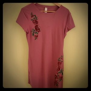 Mini mauve flower dress